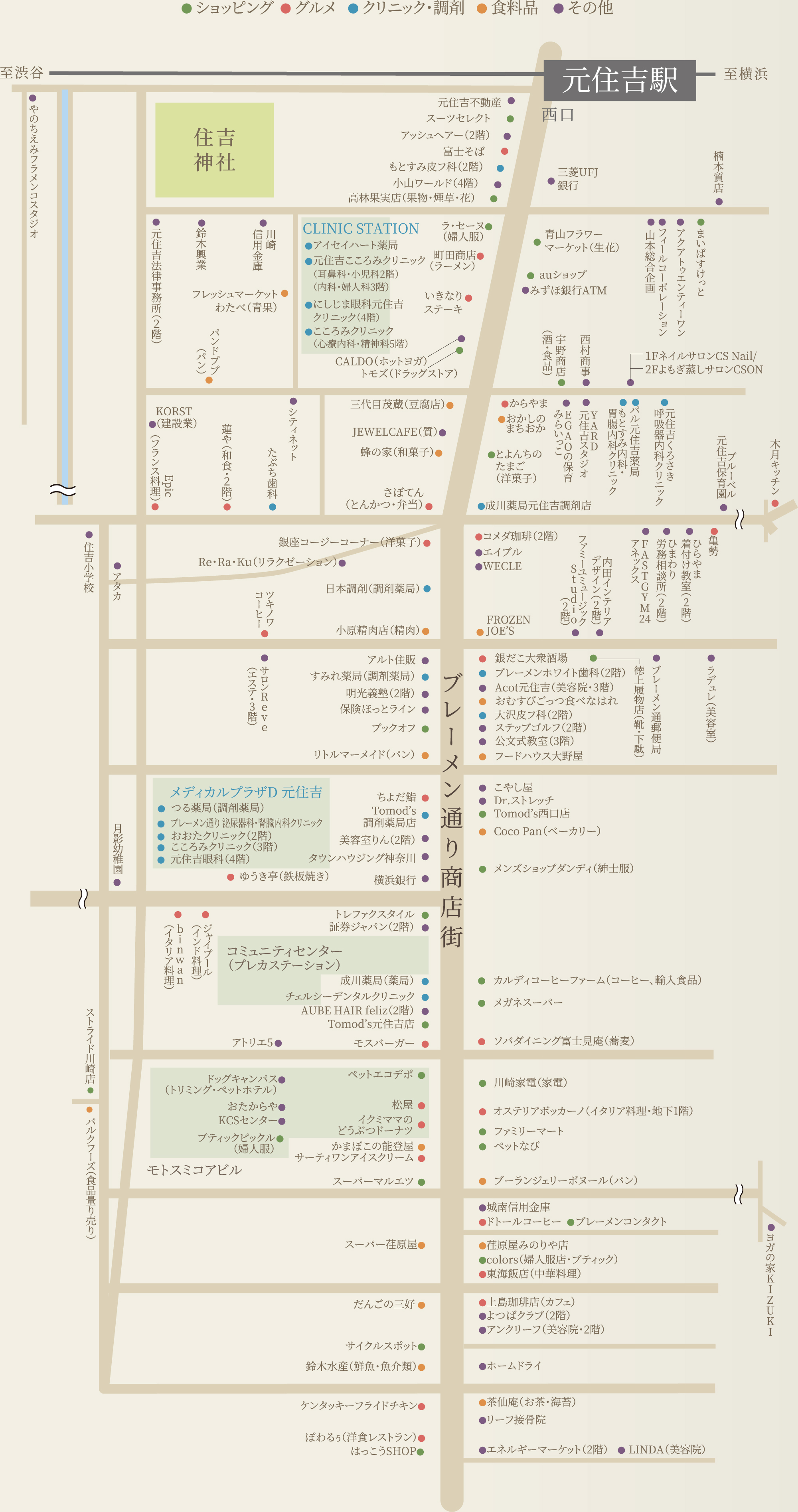 モトスミ・ブレーメン通り商店街マップ