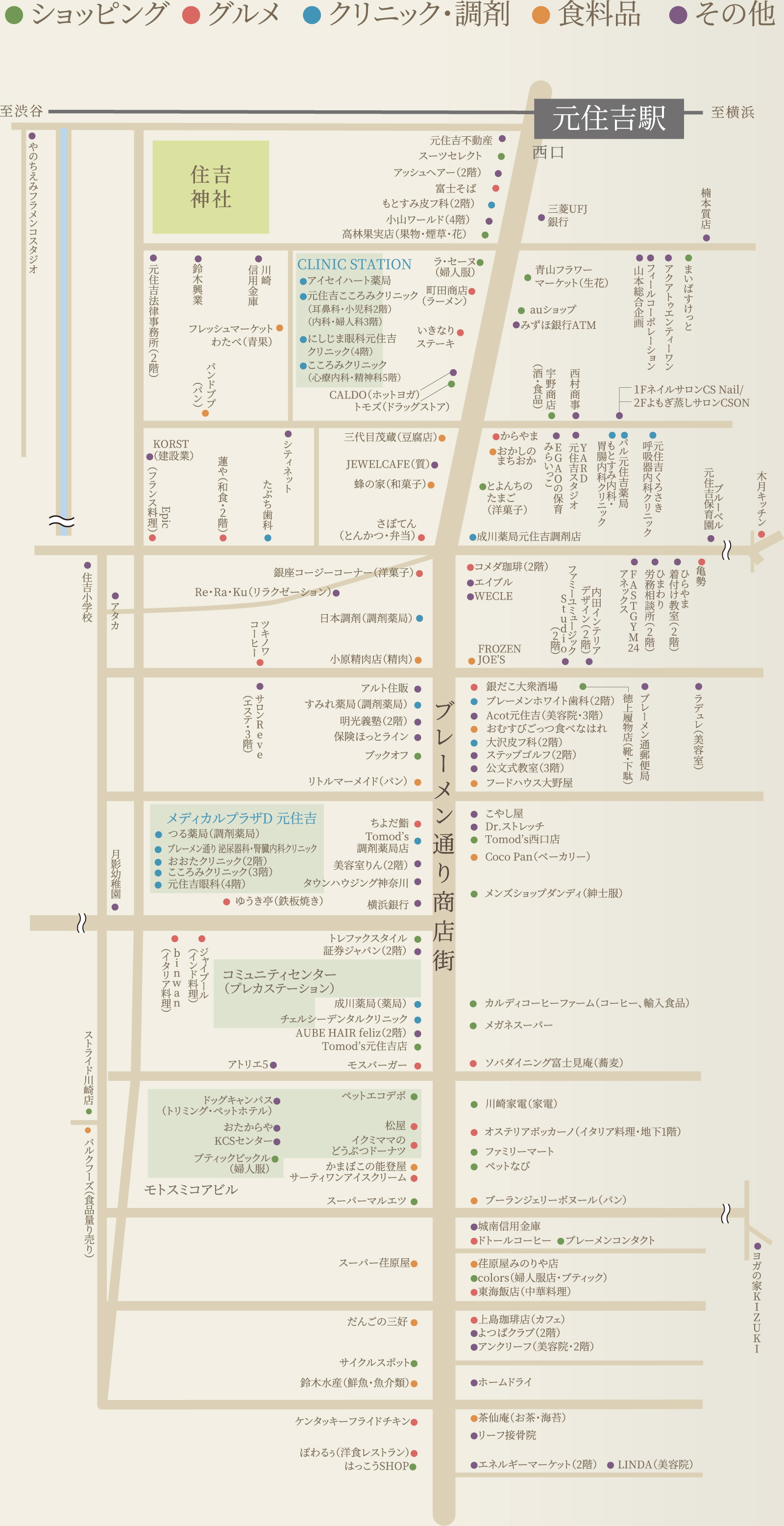 モトスミ・ブレーメン通り商店街マップ